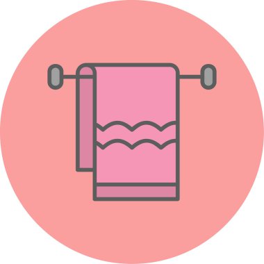 Havlu ağ simgesi, vektör illüstrasyonu 