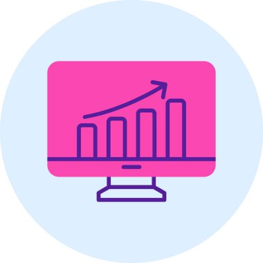 Veri analizi. Web simgesi basit illüstrasyon                  