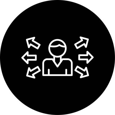 Çoklu görev ağ simgesi, vektör illüstrasyonu 