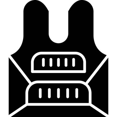 Zırh simgesi, vektör illüstrasyonu basit tasarım