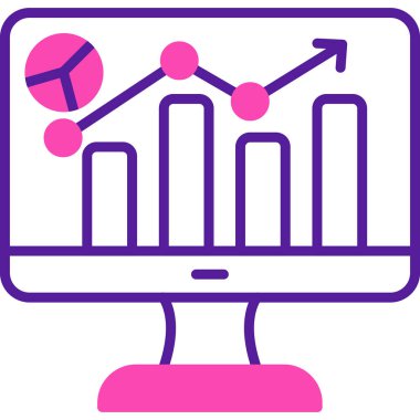 Analytics icon, vector illustration simple design