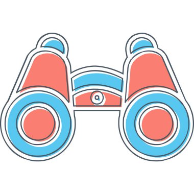 dürbün web simgesi, vektör çizim 