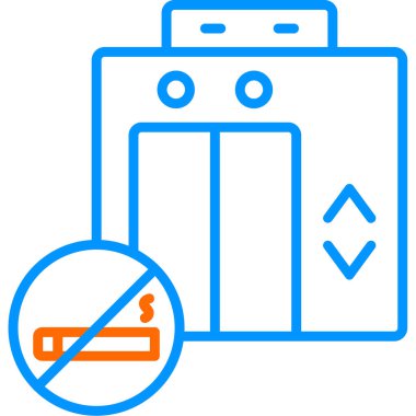 Dumanı tüten web simgesi yok. Basit vektör illüstrasyonu