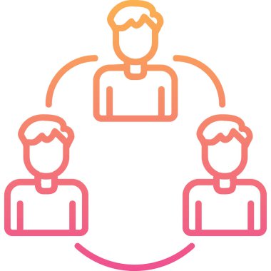 takım çalışması ikon vektör illüstrasyonu 