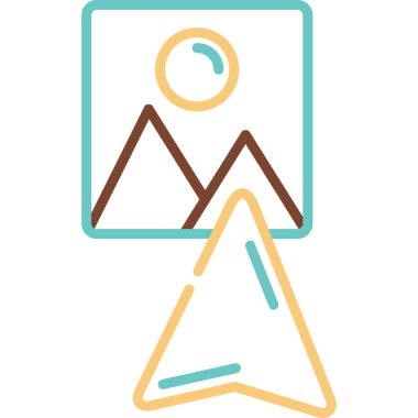 Görüntü web simgesi. Vektör çizim  