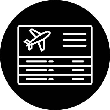 Seyahat ikonunun vektör illüstrasyonu. Ayrılışlar                   