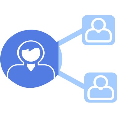 insanlar bağlantı simgesi, vektör illüstrasyonu basit tasarım