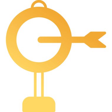 Okun ağ simgesine sahip hedef basit illüstrasyon