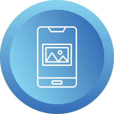 Cep Telefonu Web simgesi vektör illüstrasyonu