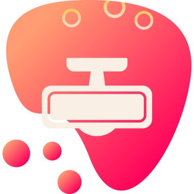 Arka Ayna modern simgesinin vektör illüstrasyonu                        