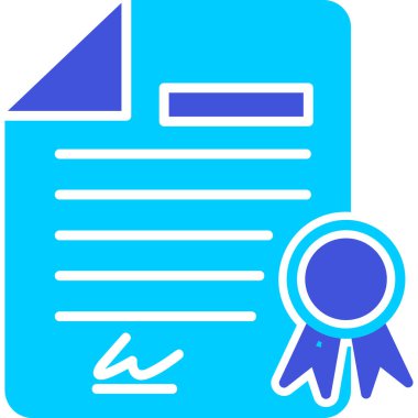 Diploma simgesi, vektör illüstrasyonu basit tasarım