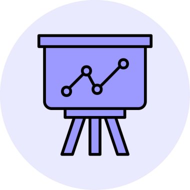 sunum simgesi, vektör illüstrasyonu 