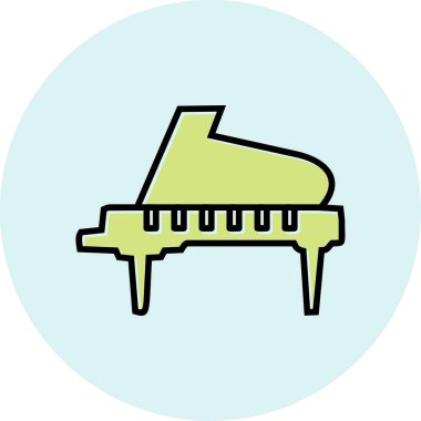 Büyük piyano. Web simgesi basit illüstrasyon