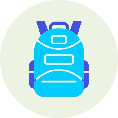 Sırt çantası. Web simgesi basit illüstrasyon