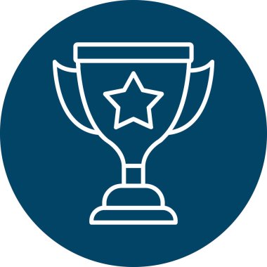 Kupa kabı vektör çizgisi ikonu tasarımı. Danışmanlık ve Eğitim konsepti