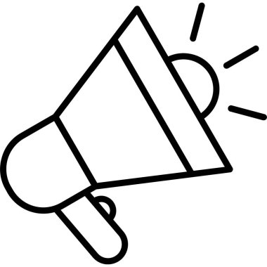 Konuşmacı. Web simgesi basit illüstrasyon