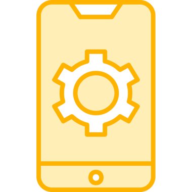 Mobil Ayarlar web simgesi, vektör illüstrasyonu 