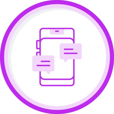 Sohbet baloncukları simgesi, vektör illüstrasyonu basit tasarım