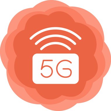 5g wifi sinyali, simge vektör illüstrasyonu