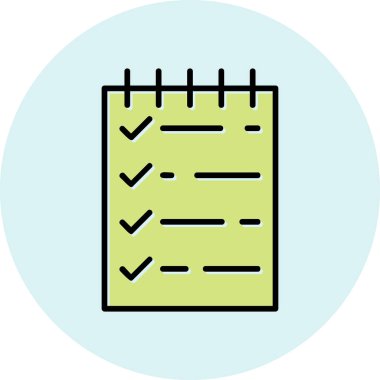 Kontrol listesi. Web simgesi basit illüstrasyon 