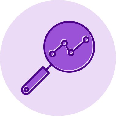 Analitik Araştırma. Web simgesi basit illüstrasyon             