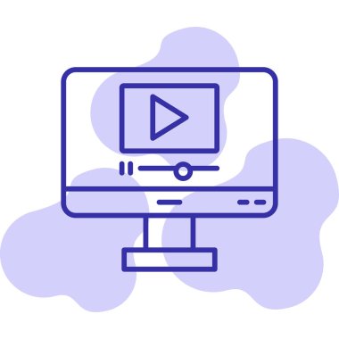 video oynatıcı simgesi, vektör illüstrasyonu basit tasarım