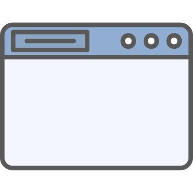 Tarayıcı. Web simgesi vektör illüstrasyonu