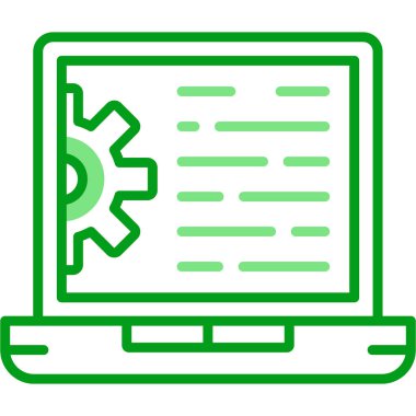 dizüstü bilgisayar ayarı simgesi, özet biçimi 