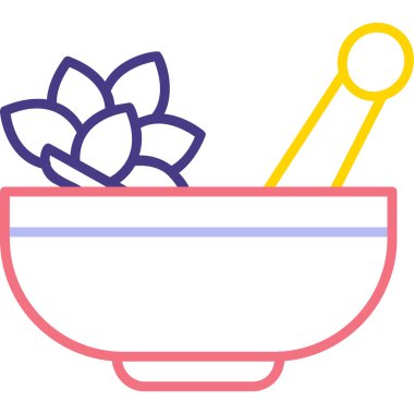 Havan ve tokmak simgeleri, web basit illüstrasyon