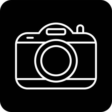 kamera simgesi, vektör illüstrasyonu basit tasarım