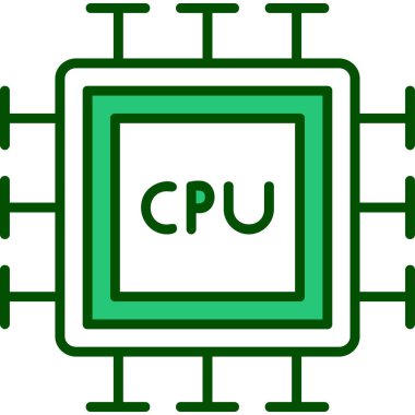 cpu icon, vector illustration simple design