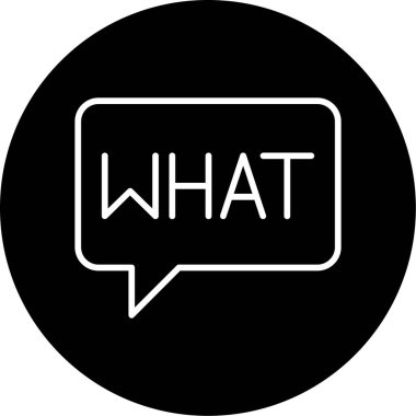 Hangi metin web simgesi, vektör illüstrasyonlu konuşma balonu