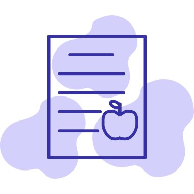 Diyet planı simgesi, vektör illüstrasyonu basit tasarım