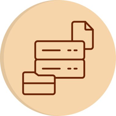 veritabanı sunucu simgesi, vektör illüstrasyon tasarımı 