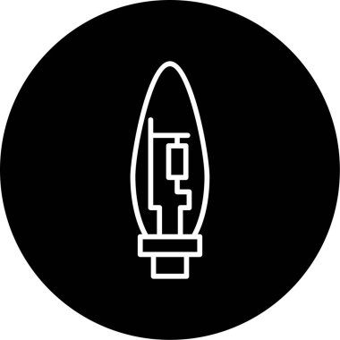 Sodyum buhar ampul simgesi, vektör illüstrasyonu  