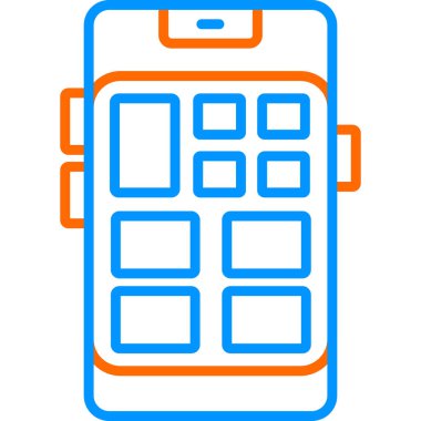 Mobil app simge vektör çizim     