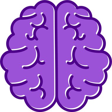 Beyin. Web simgesi basit illüstrasyon 