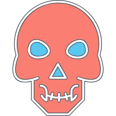 Kafatası. Web simgesi basit illüstrasyon