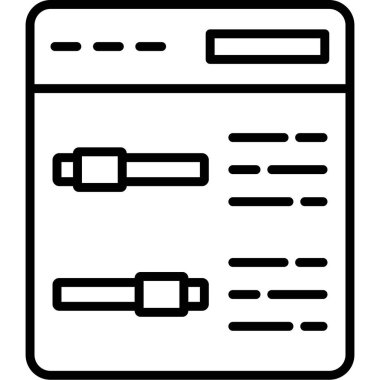 Web Ayarları. Web simgesi basit tasarım              