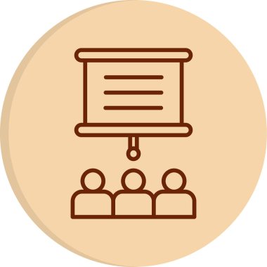 sunum simgesi, vektör illüstrasyonu 