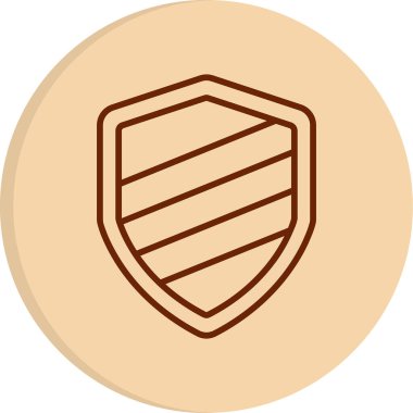 Kalkan. Web simgesi basit illüstrasyon 