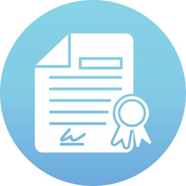 Diploma simgesi, vektör illüstrasyonu basit tasarım