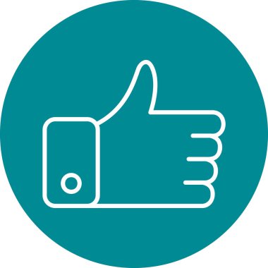 Baş parmak işareti. Basit resimleme