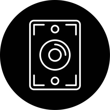 Hoparlör simgesi, müzik kavramının vektör illüstrasyonu