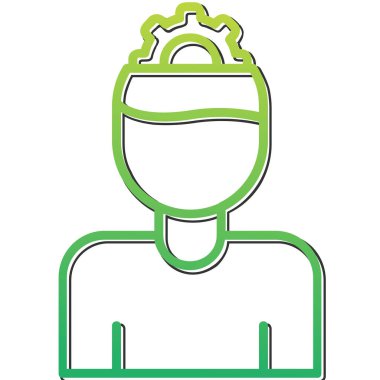 Düşünüyorum. Web simgesi basit illüstrasyon           