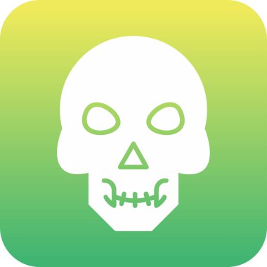 Kafatası. Web simgesi basit illüstrasyon