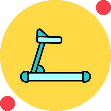 koşu bandı web simgesi, vektör çizim 