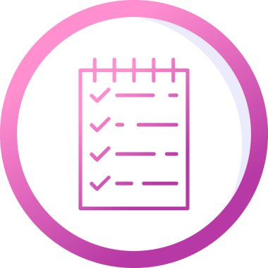 Kontrol listesi. Web simgesi basit illüstrasyon 