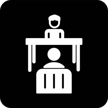 İş Görüşmesi modern simgesinin vektör illüstrasyonu        