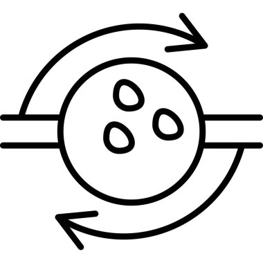 Top simgesinin vektör illüstrasyonu 